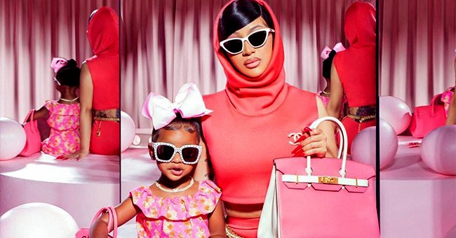 Cardi B and Daughter Kulture Twinned With Matching Birkin Bags