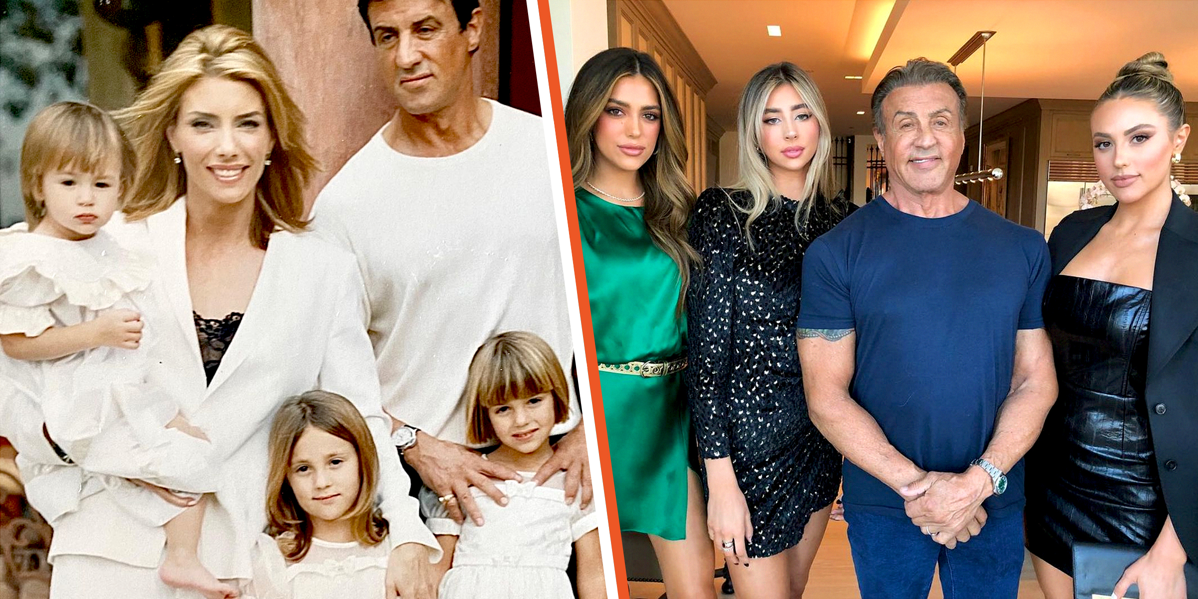 Jennifer Flavin, Sylvester Stallone, and their daughters | Sylvester Stallone, Sophia Stallone, Sistine Stallone, and Scarlet Stallone | Source: Instagram.com/officialslystallone