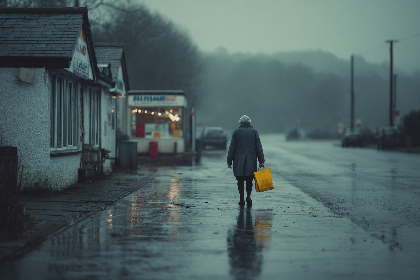 An older woman walking away | Source: Midjourney