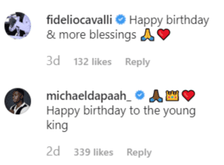 Fan comments on Drake's post for his son's birthday | Instagram: @champagnepapi