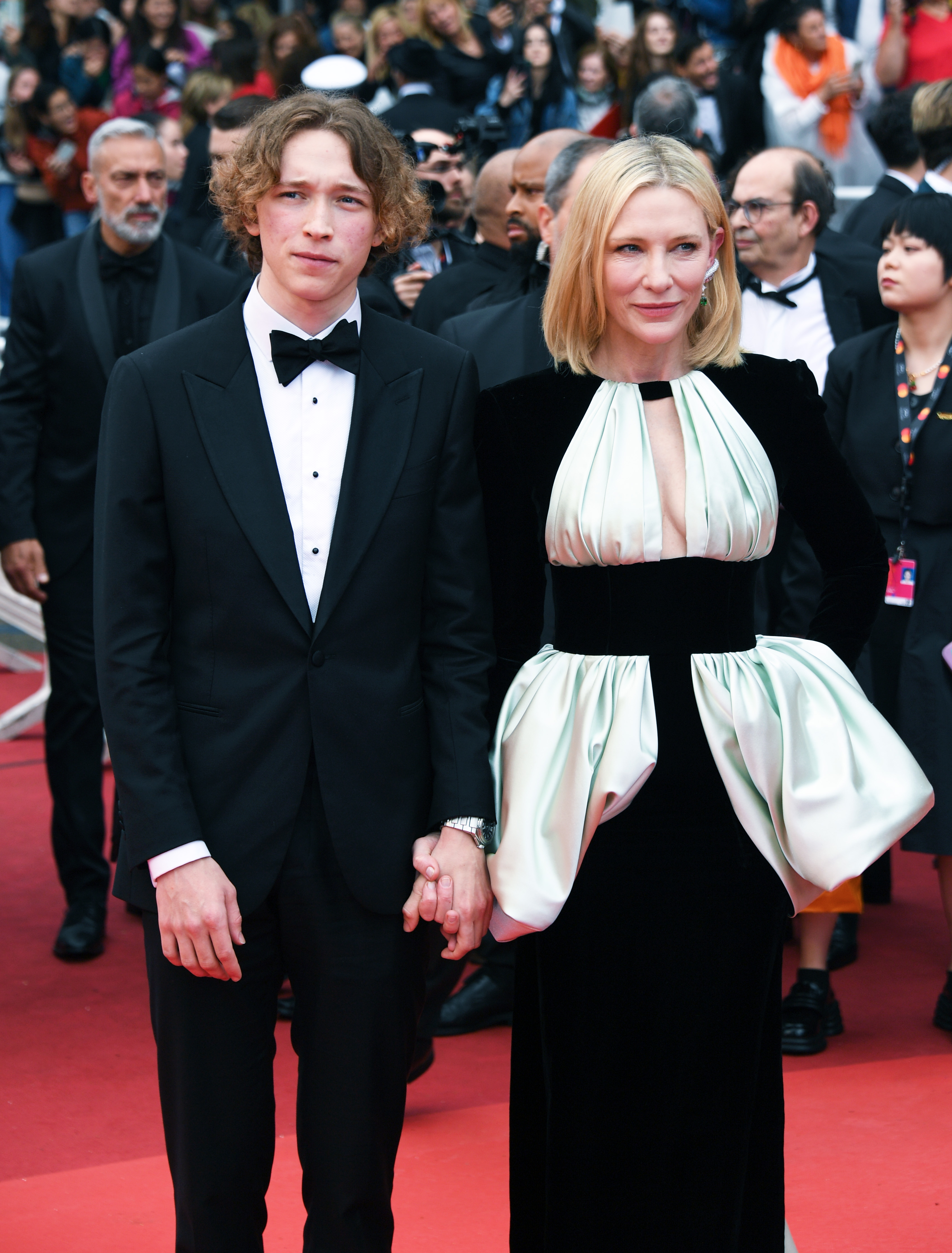 Dashiell John Upton and Cate Blanchett at the "Killers Of The Flower Moon" red carpet in Cannes, France on May 20, 2023 | Source: Getty Images