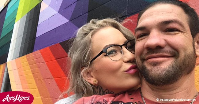  'Bounty Hunter' Leland Chapman's wife exposes her tattooed chest in a cute family photo