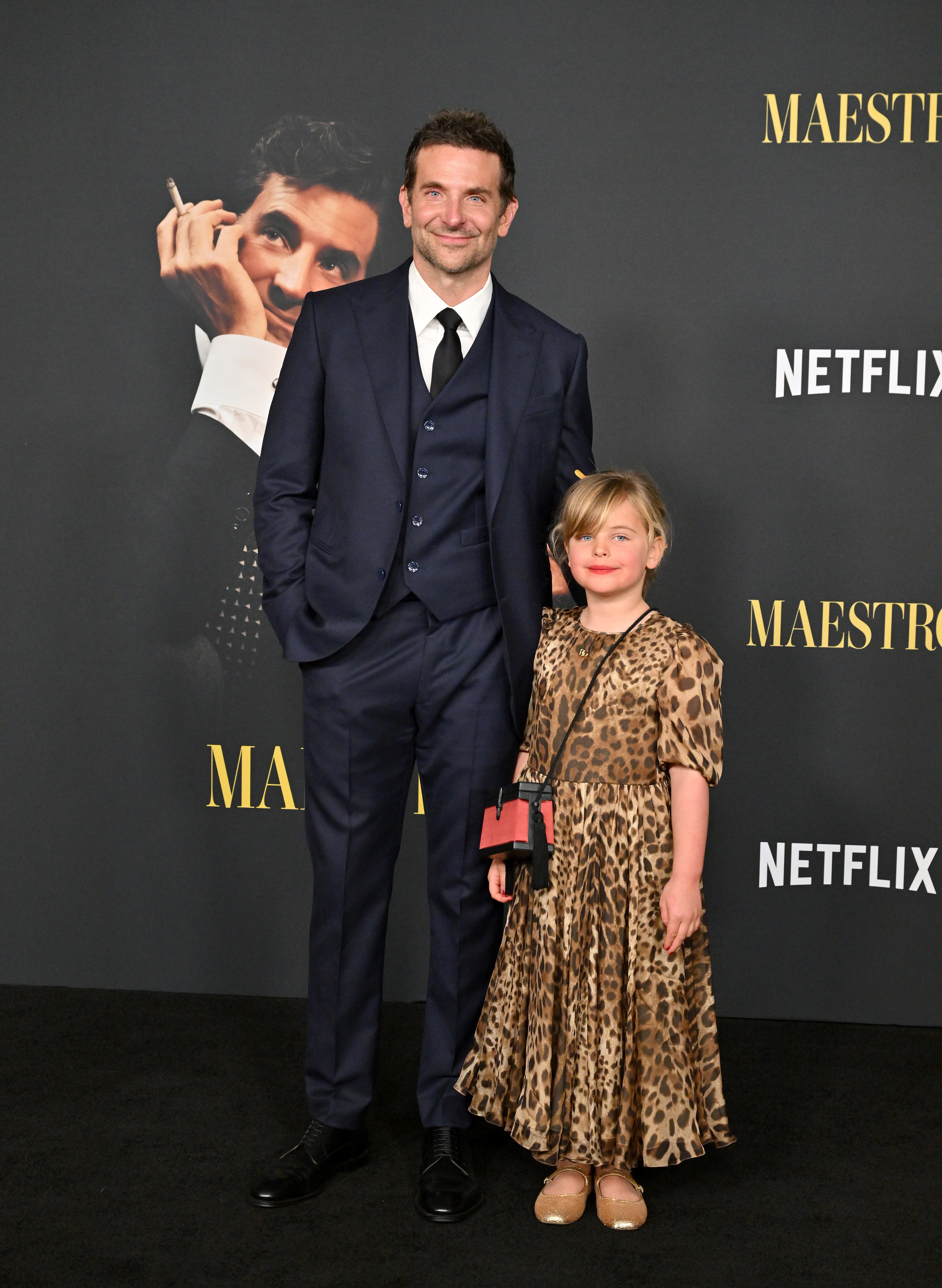 Bradley Cooper and Lea De Seine Shayk Cooper at the premiere of "Maestro" in Los Angeles, California on December 12, 2023 | Source: Getty Images