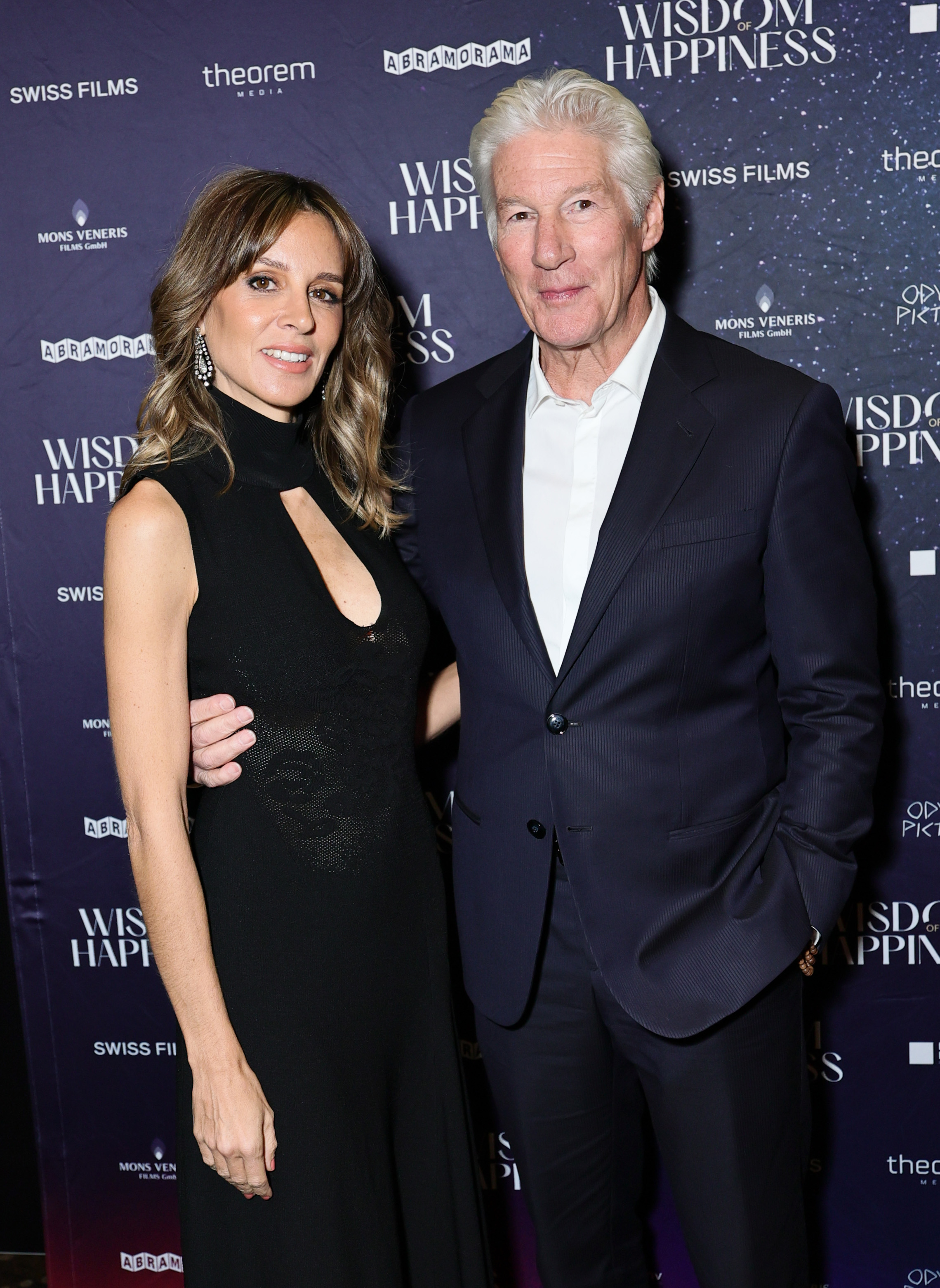 Alejandra Silva and Richard Gere attend the "Wisdom Of Happiness" New York Screening at AMC Lincoln Square Theater on October 16, 2025 in New York City | Source: Getty Images