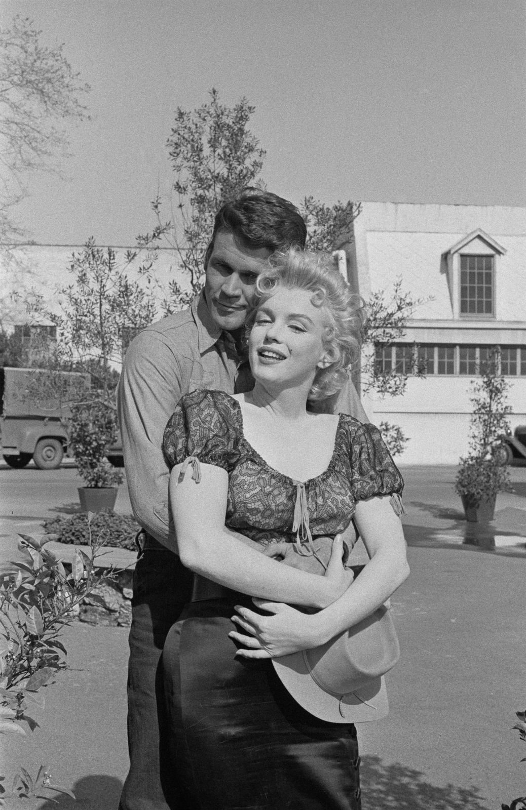  The late Marilyn Monroe with Don Murray, during a press call to publicise, "Bus Stop" in 1956. Photo: Getty Images