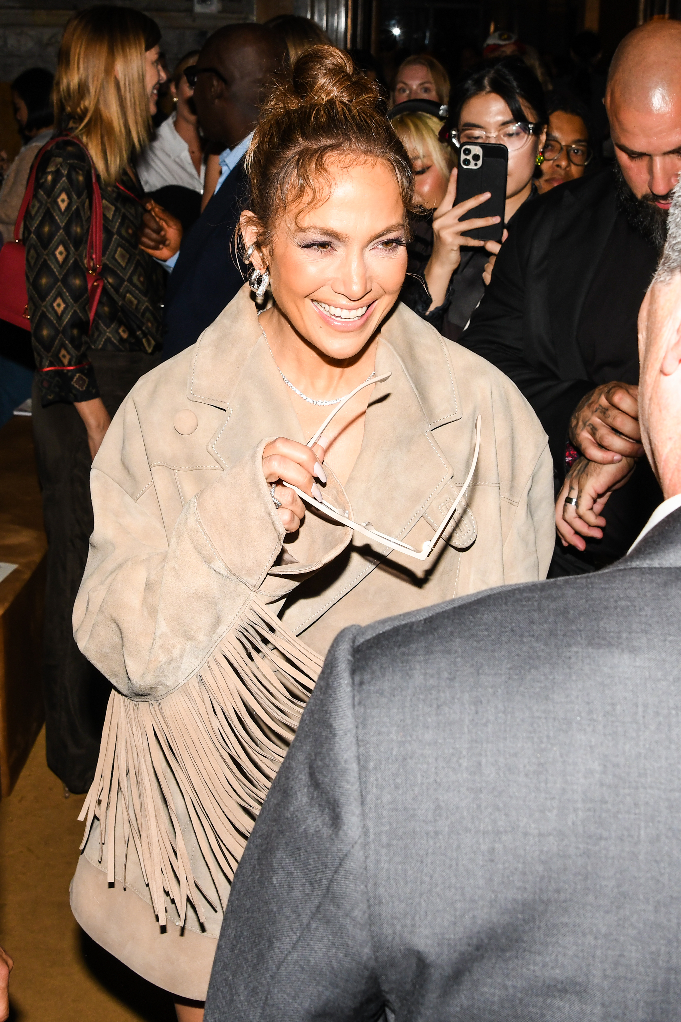 Jennifer Lopez at the COACH Spring 2024 Ready To Wear Runway Show and dinner event on September 7, 2023, in New York. | Source: Getty Images