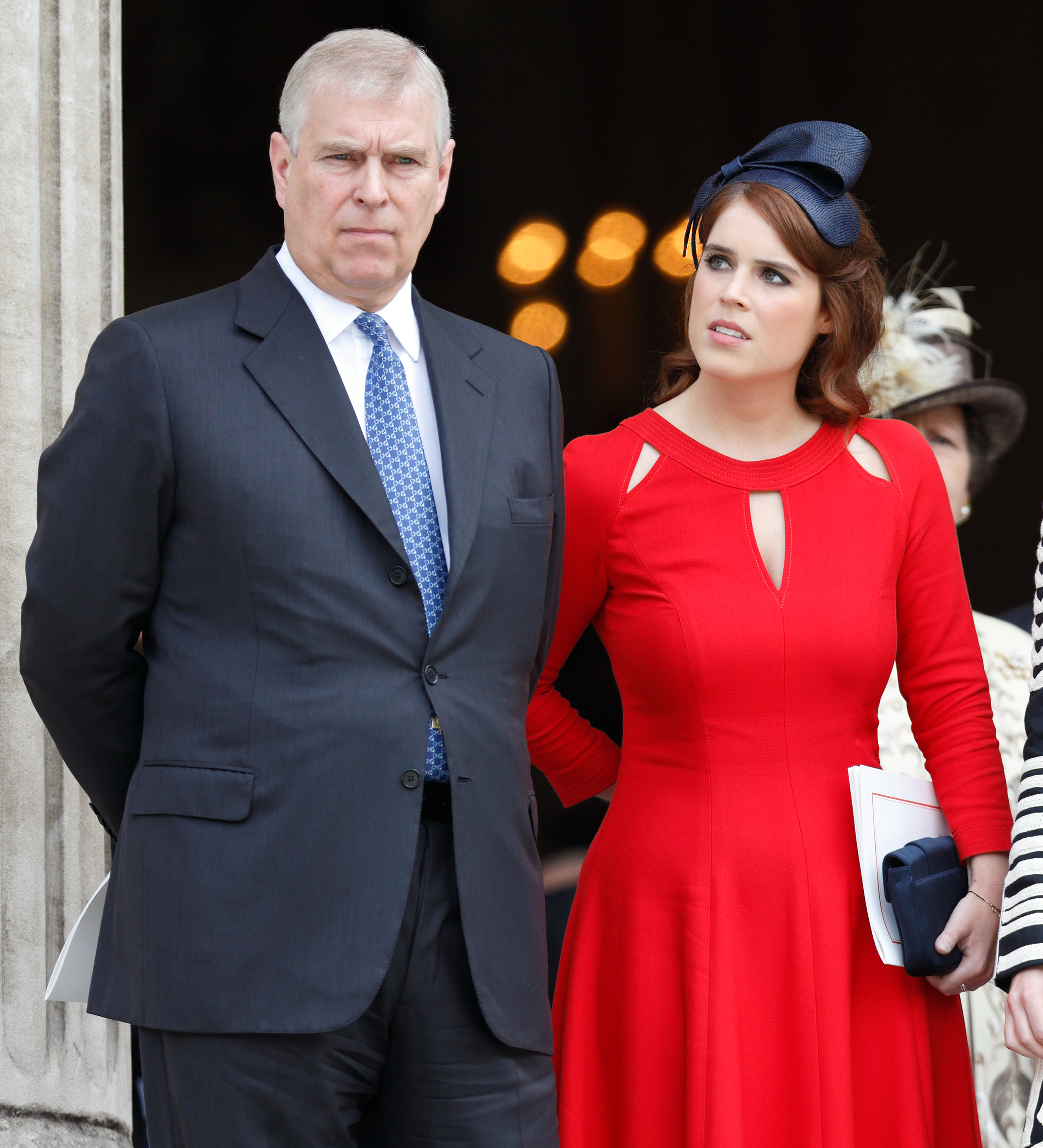 Andrew Mountbatten-Windsor and Princess Eugenie at a national service of thanksgiving to mark Queen Elizabeth II's 90th birthday at St Paul's Cathedral on June 10, 2016, in London, England. | Source: Getty Images