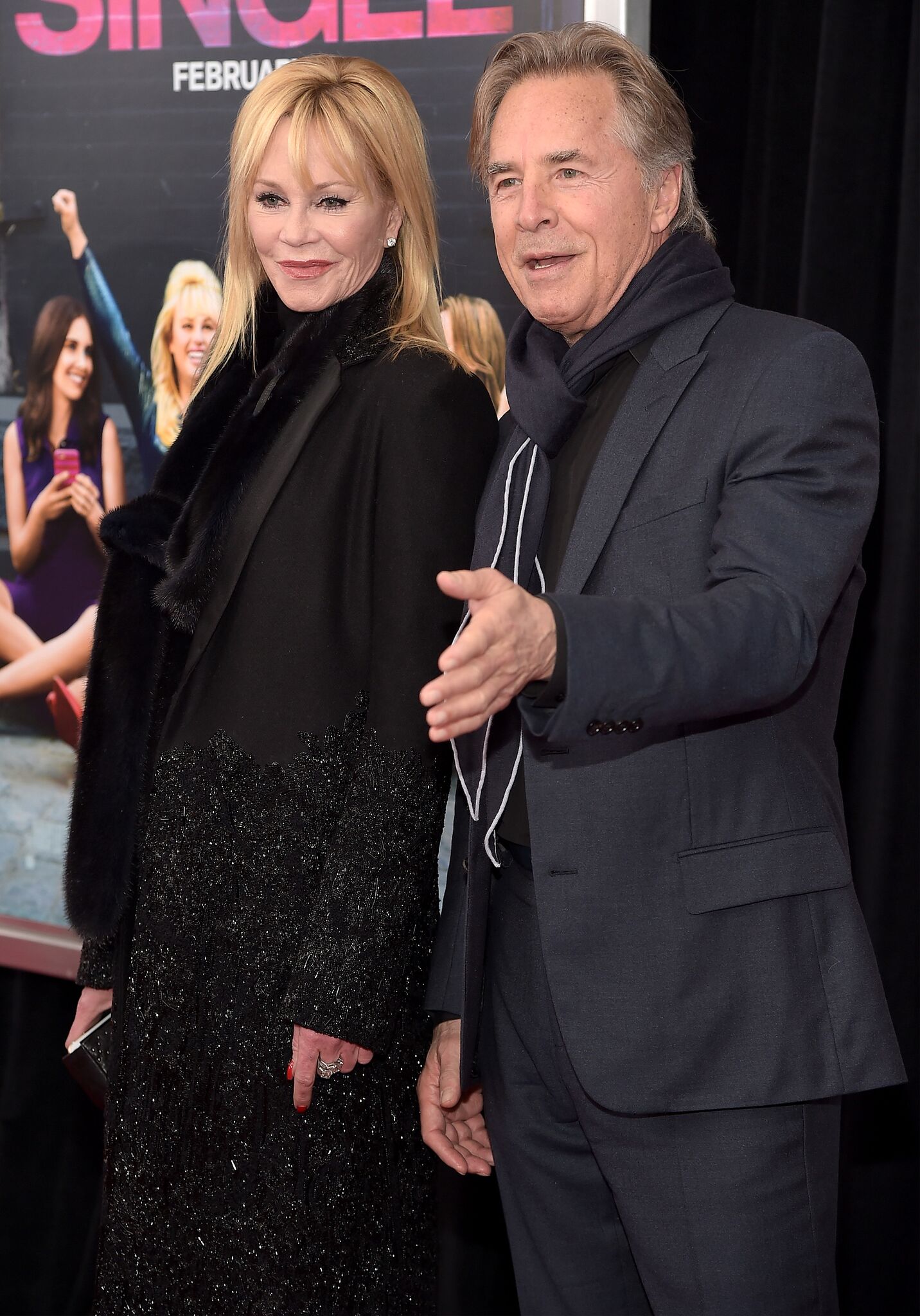 Melanie Griffith and Don Johnson attend the New York premiere of "How To Be Single." | Source: Getty Images 