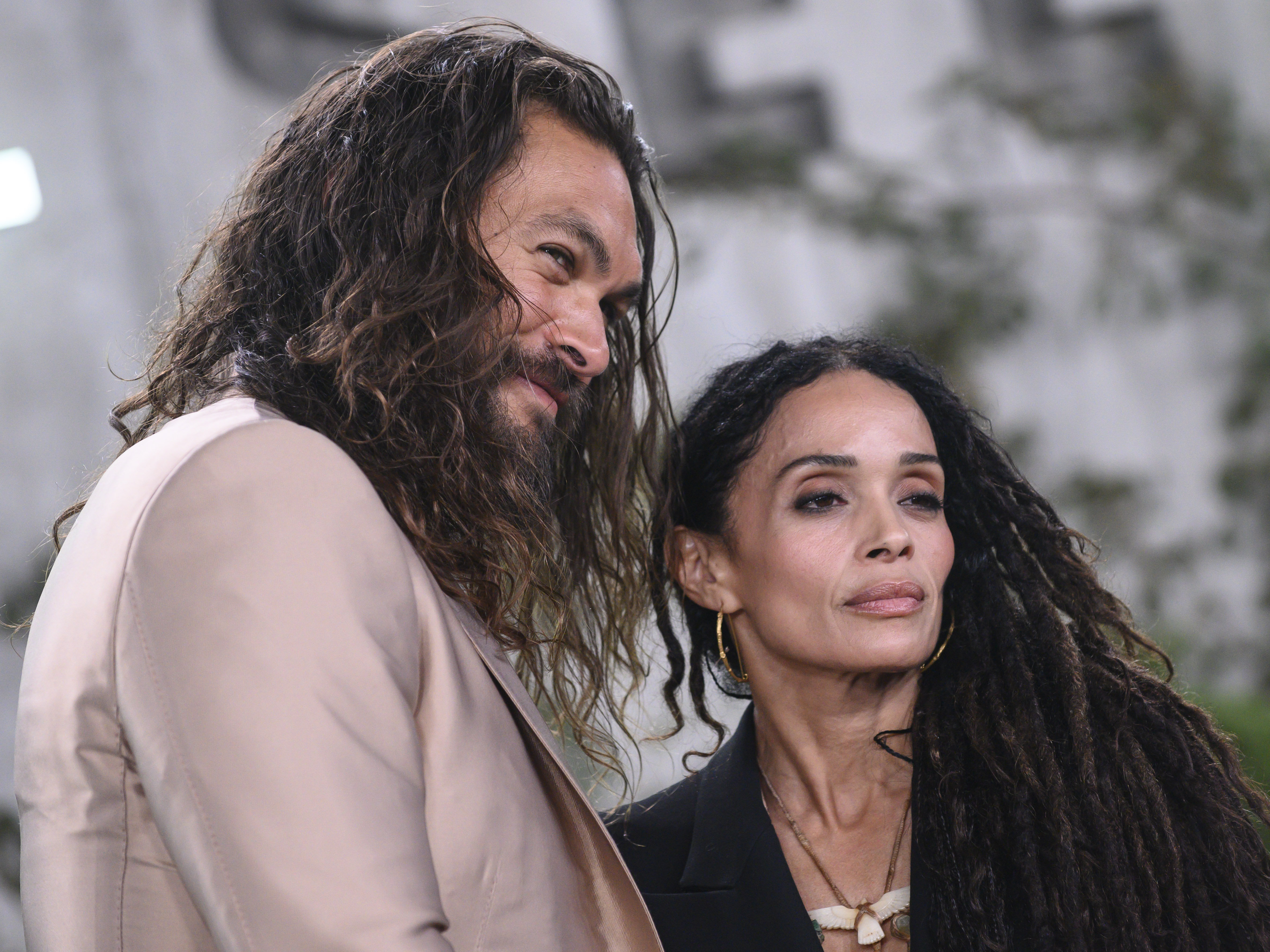 Jason Momoa and his wife Lisa Bonet arrive for Apple TV+ world premiere of "SEE" at the Fox Regency Village Theater in Los Angeles on October 21, 2019. | Source: Getty Images