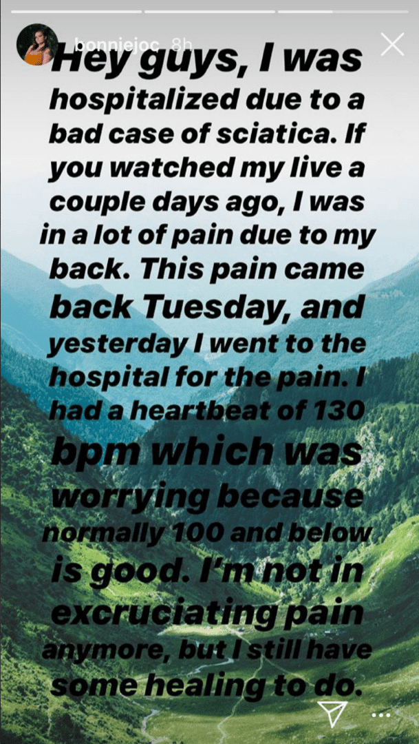 Bonnie Chapman updates fans after hospitalization | Photo: Instagram/ Bonniejoc