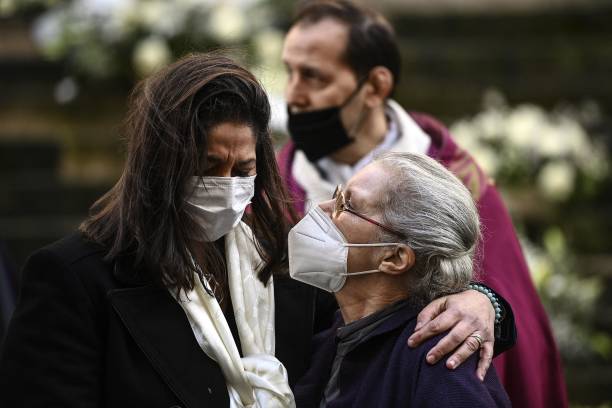 Leïla Da Rocha aux obsèques de Patrick Dupond | source : Getty Images