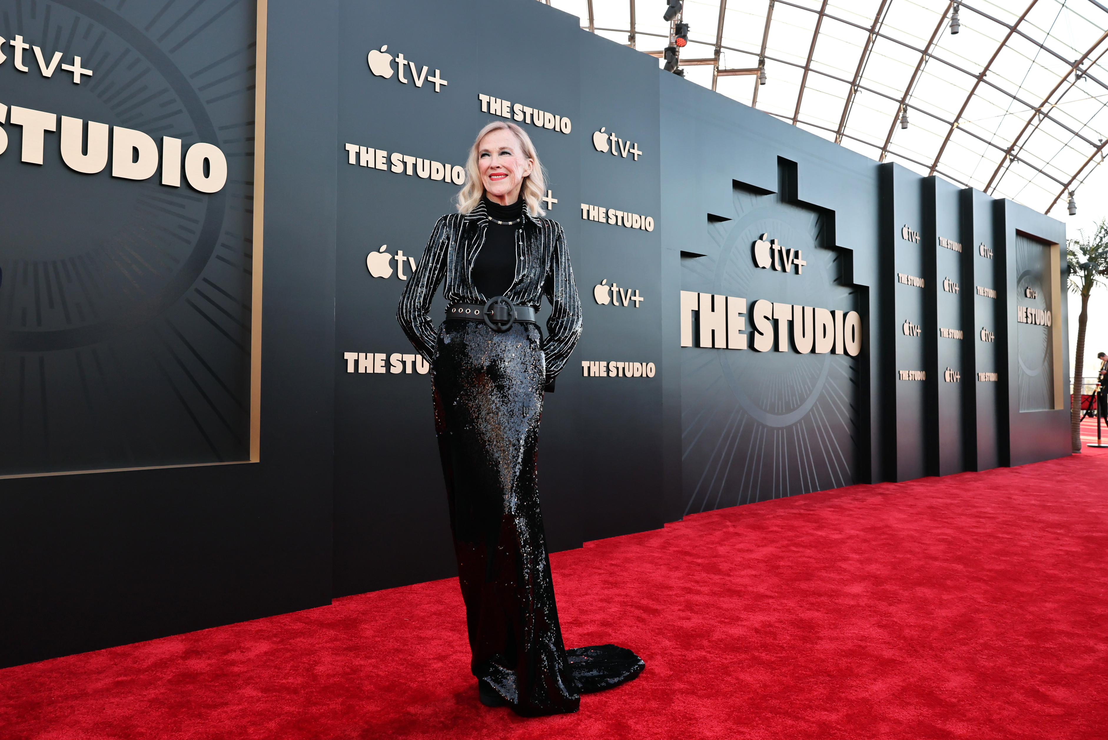 Catherine O’Hara attends the Los Angeles premiere of the Apple TV+ series “The Studio” at the Academy Museum of Motion Pictures in California on March 24, 2025. | Source: Getty Images