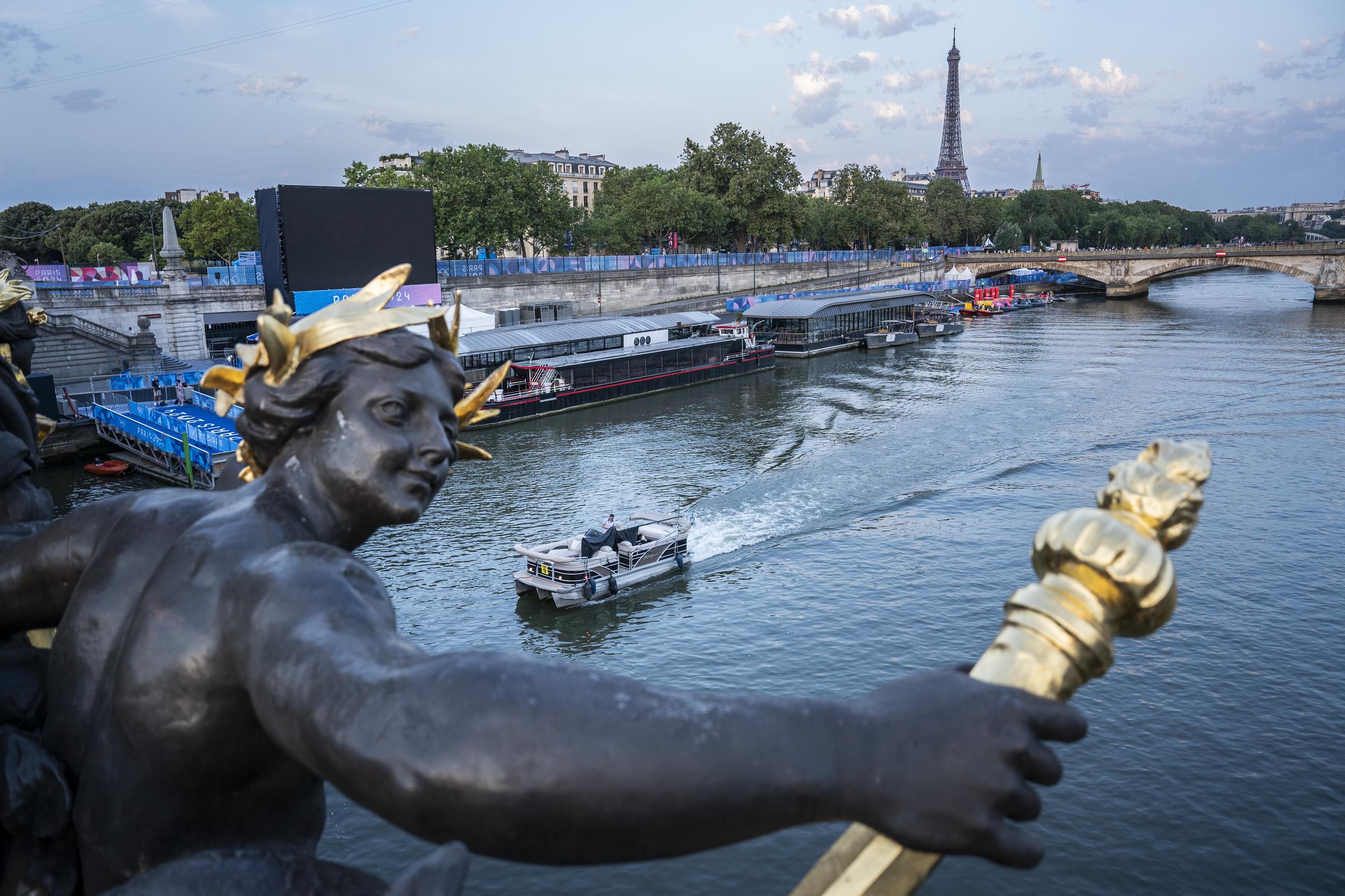 The Seine River during the 2024 Paris Olympics on July 30, 2024 | Source: Getty Images