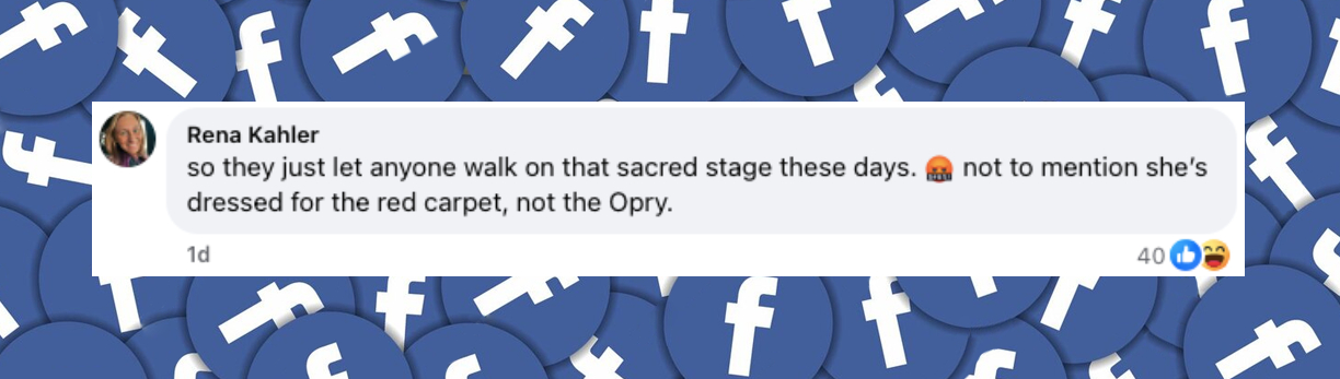 Netizen comment about Sabrina Carpenter's debut at the Grand Ole Opry, posted on October 8, 2025. | Source: Facebook/Grand Ole Opry
