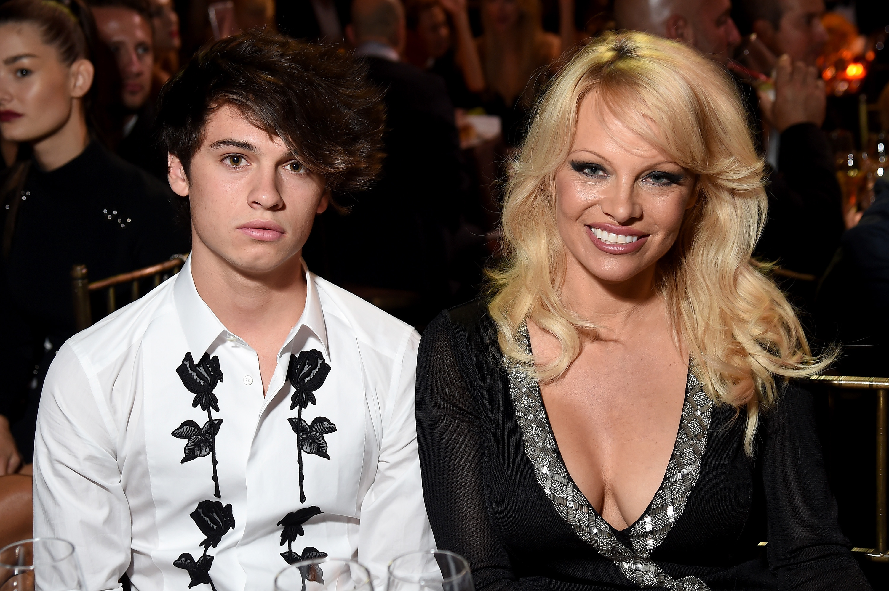 Dylan Jagger Lee and Pamela Anderson at the UNITAS 2nd Annual Gala in New York City on September 13, 2016 | Source: Getty Images