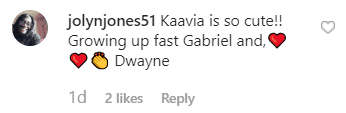 A fans' comment from Gabrielle Union's post. | Photo: instagram.com/gabunion