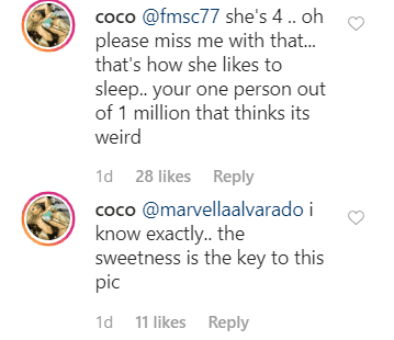 A screenshot of Coco Austin's comments on her Instagram post. | Photo: Instagram.com/coco