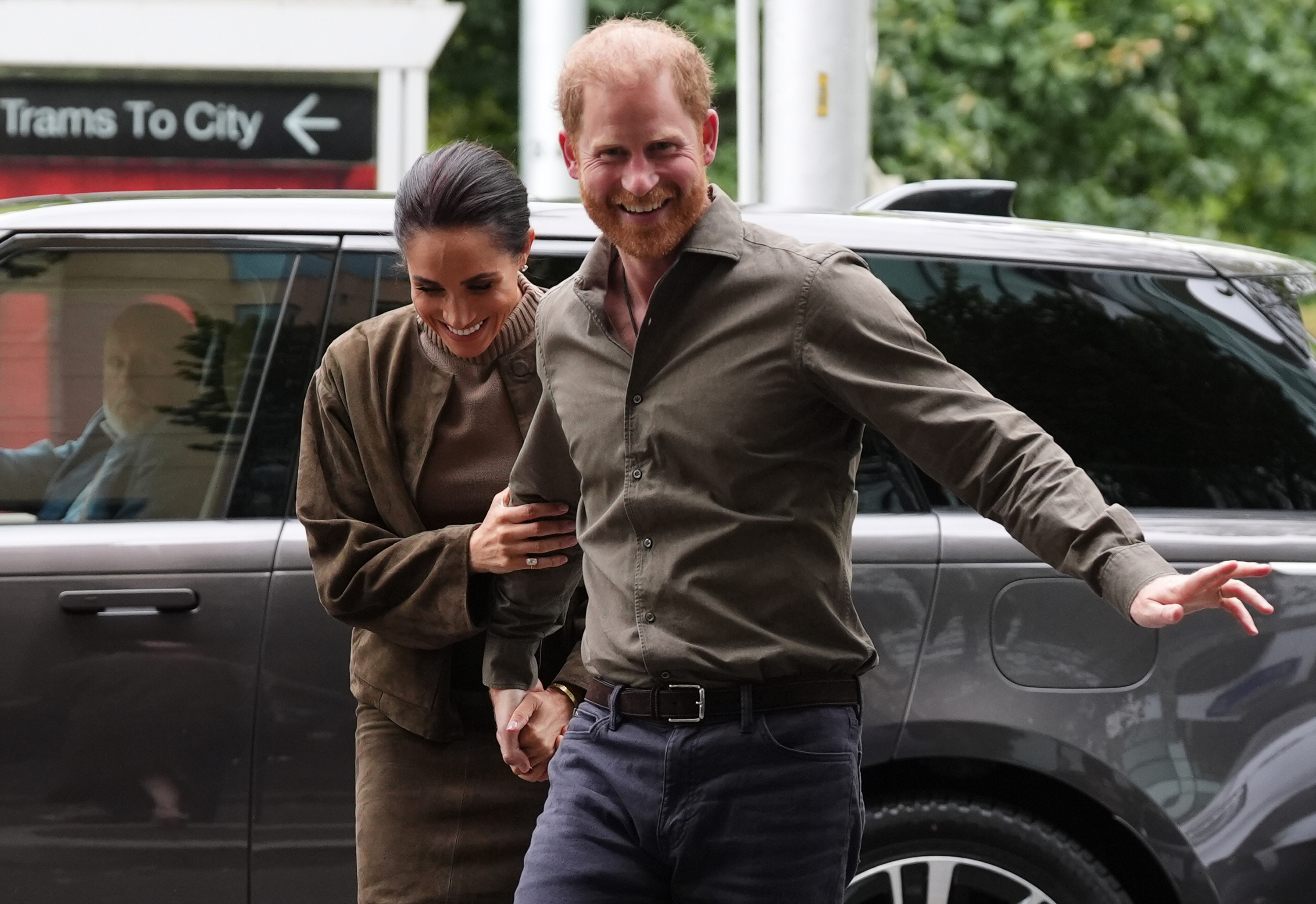 Prince Harry, Duke of Sussex and Meghan, Duchess of Sussex arrive at the Australian National Veterans Arts Museum (Anvam) in Southbank on 14 April 2026 in Melbourne, Australia. | Source: Getty Images