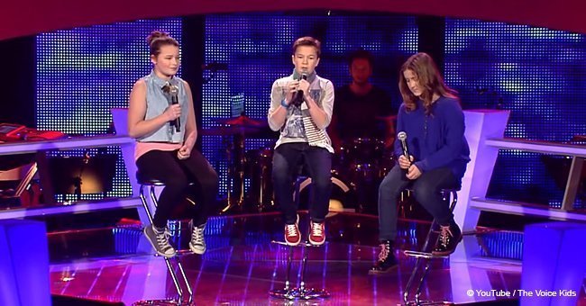 Boy begins to sing 'Hallelujah,' then two girls join him and they all steal the show