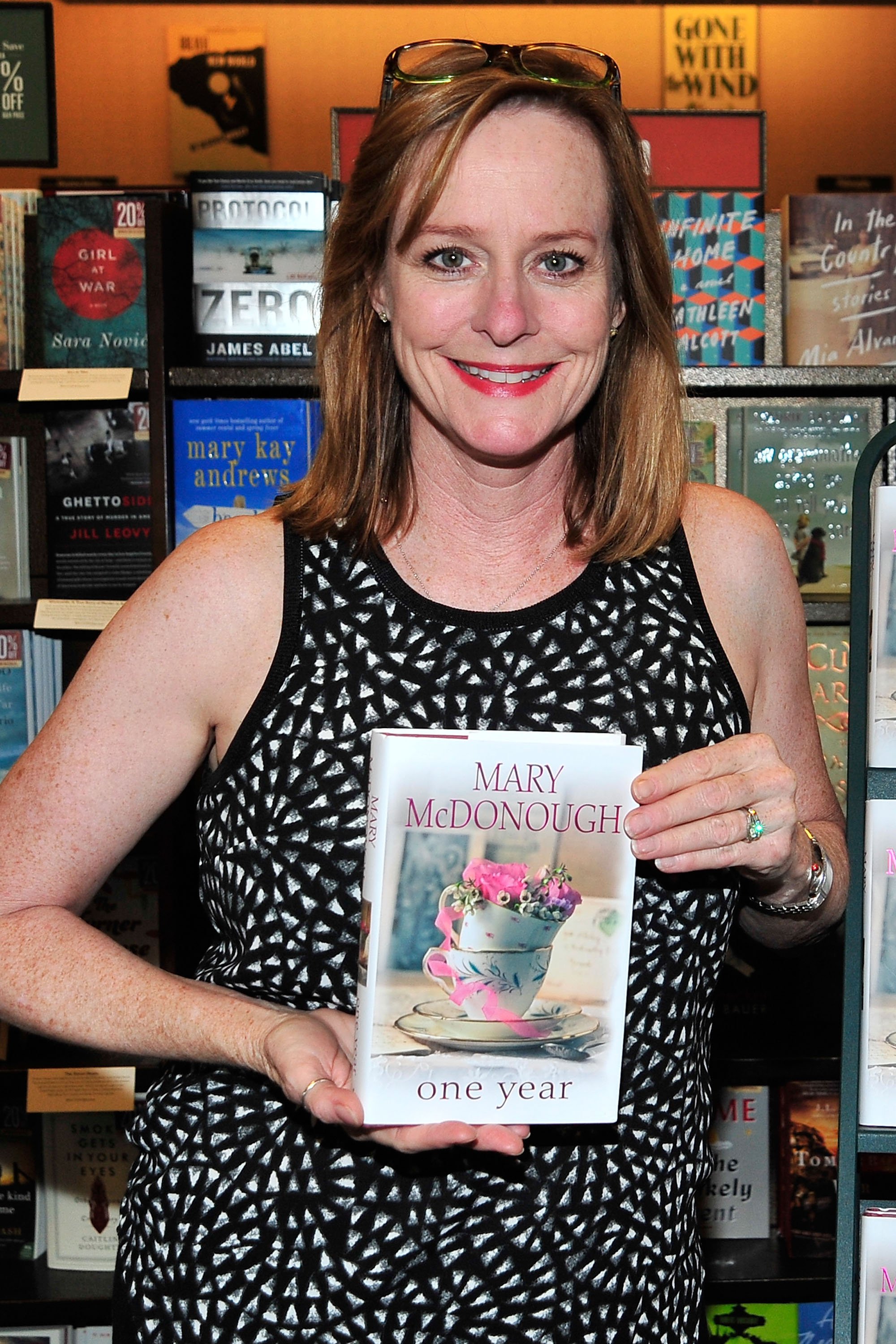 Actress Mary McDonough signs copies of her latest book 'One Year' at Barnes & Noble on August 3, 2015 in Huntington Beach, California | Source: Getty Images
