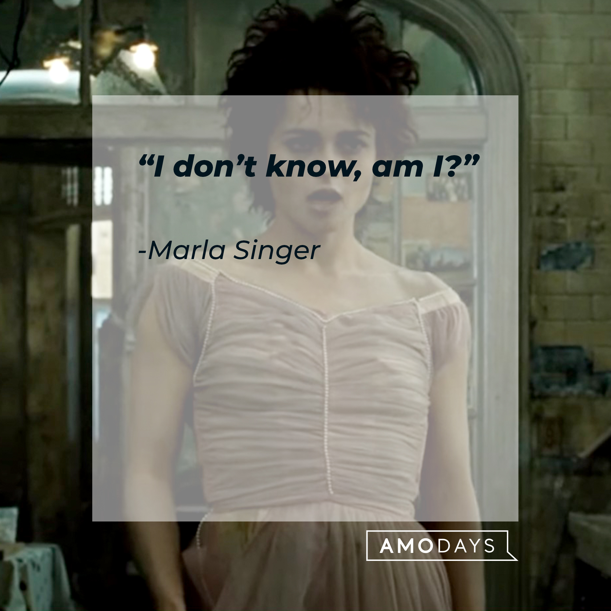 An image of Marla Singer with her quote:“I don’t know, am I?”| Image: facebook.com/FightClub