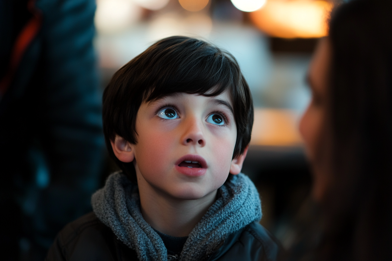 A boy speaking to his mother | Source: Midjourney