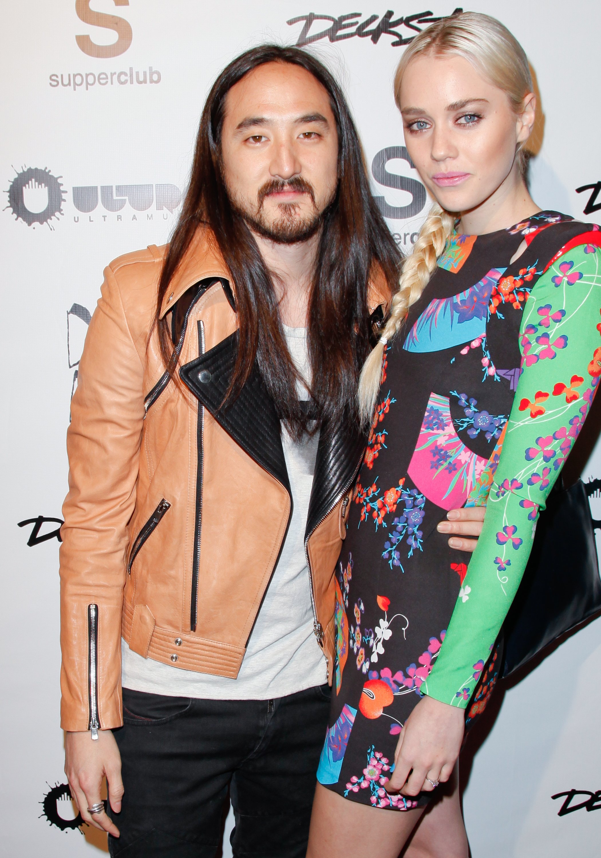 Steve Aoki and Tiernan Cowling attend Steve Aoki's "Wonderland" record release party and red carpet event at SupperClub Los Angeles in Los Angeles, California on January 18, 2012 | Source: Getty Images