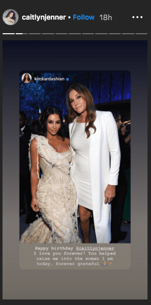 Kim Kardashian congratulates Caitlyn Jenner on her 71st birthday. | Source: Instagram/caitlynjenner.
