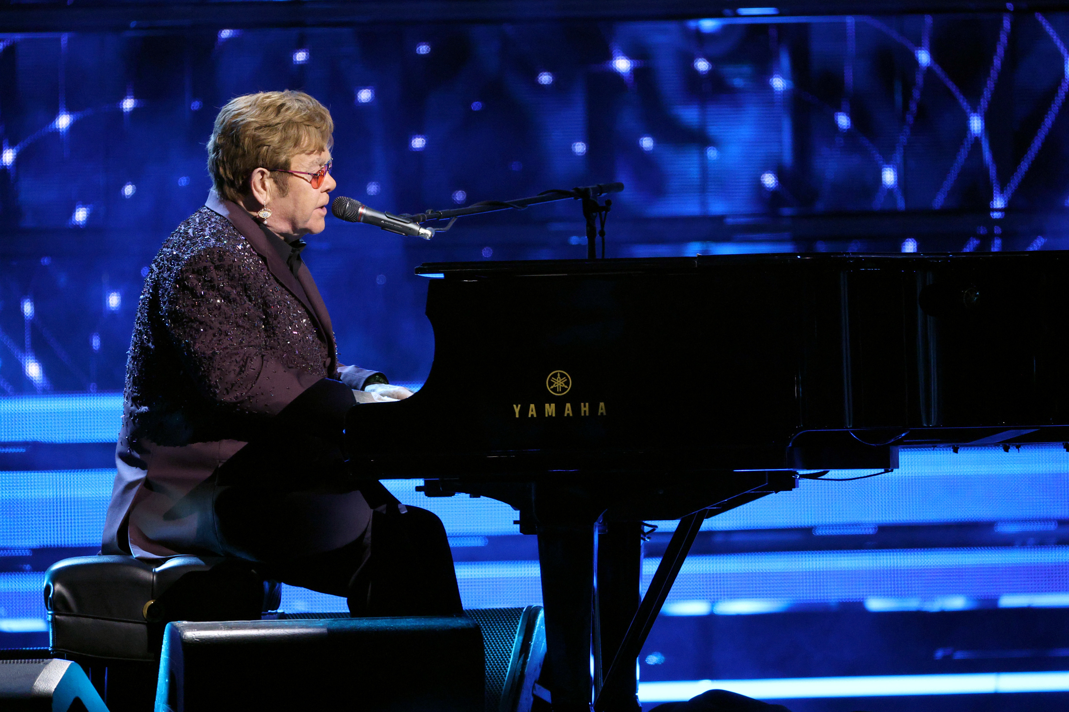 Elton John performs onstage during the 38th Annual Rock & Roll Hall Of Fame Induction Ceremony in New York City, on November 3, 2023 | Source: Getty Images