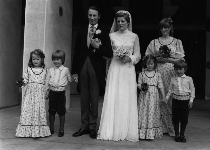 Lady Jane el día de su boda con la princesa Diana. | Fuente: Getty Images