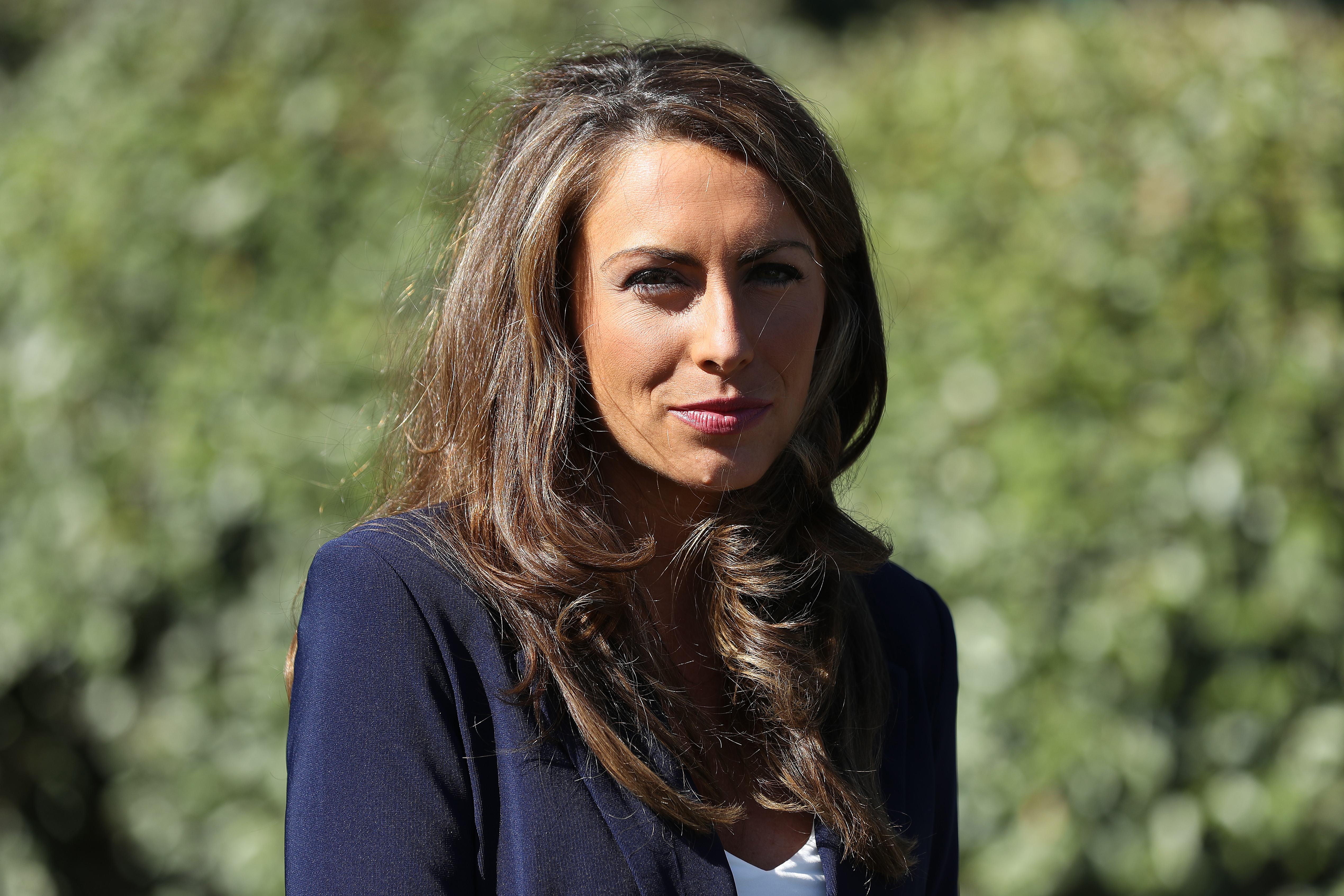 Alyssa Farah talks briefly with reporters outside the West Wing October 8, 2020 in Washington, DC | Source: Getty Images