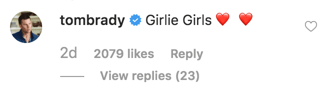 Tom Brady comments on a throwback picture of Gisele looking just the their daughter, Vivian Lake Brady | Source: instagram.com/gisele