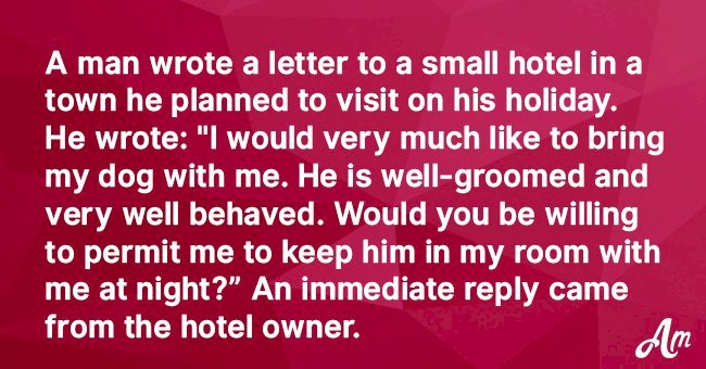 Man asks hotel if he could bring his pet along
