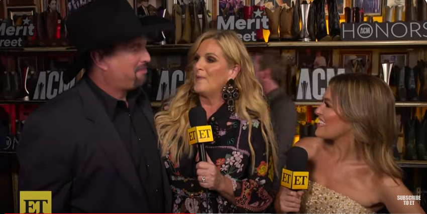 A screenshot Trisha Yearwood and Garth Brooks in an interview with Entertainment Tonight from a video posted on August 22, 2024 | Source: YouTube/@EntertainmentTonight