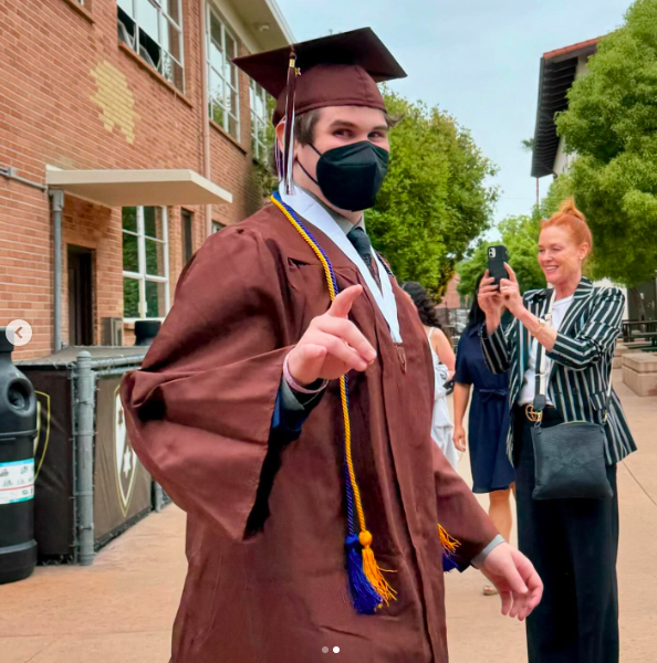 Laird Vonne Stone posing for a picture on his graduation day, posted on May 24, 2024 | Source: Instagram/sharonstone