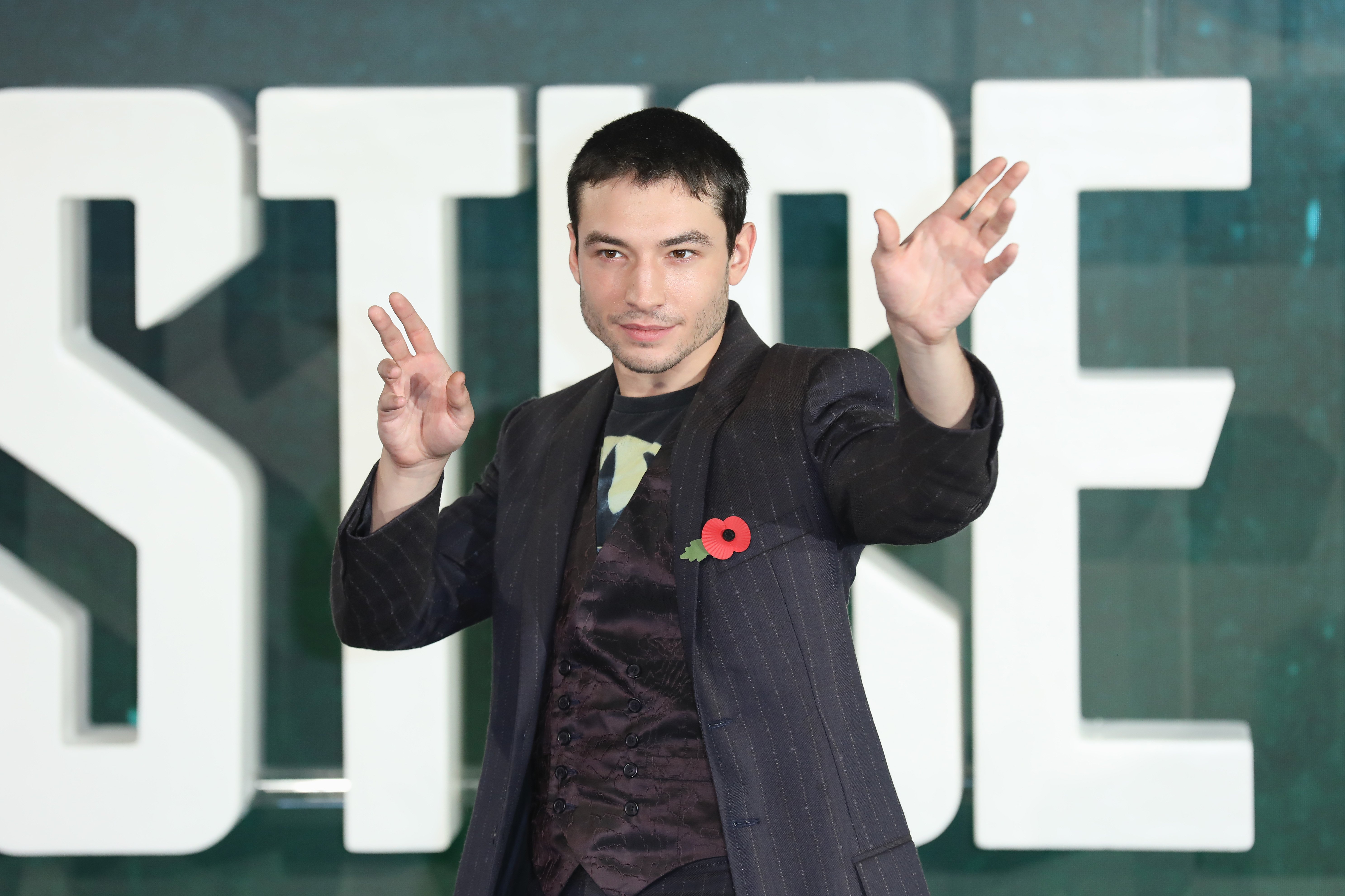 Ezra Miller attends the "Justice League" photocall at The College on November 4, 2017, in London, England. | Source: Getty Images