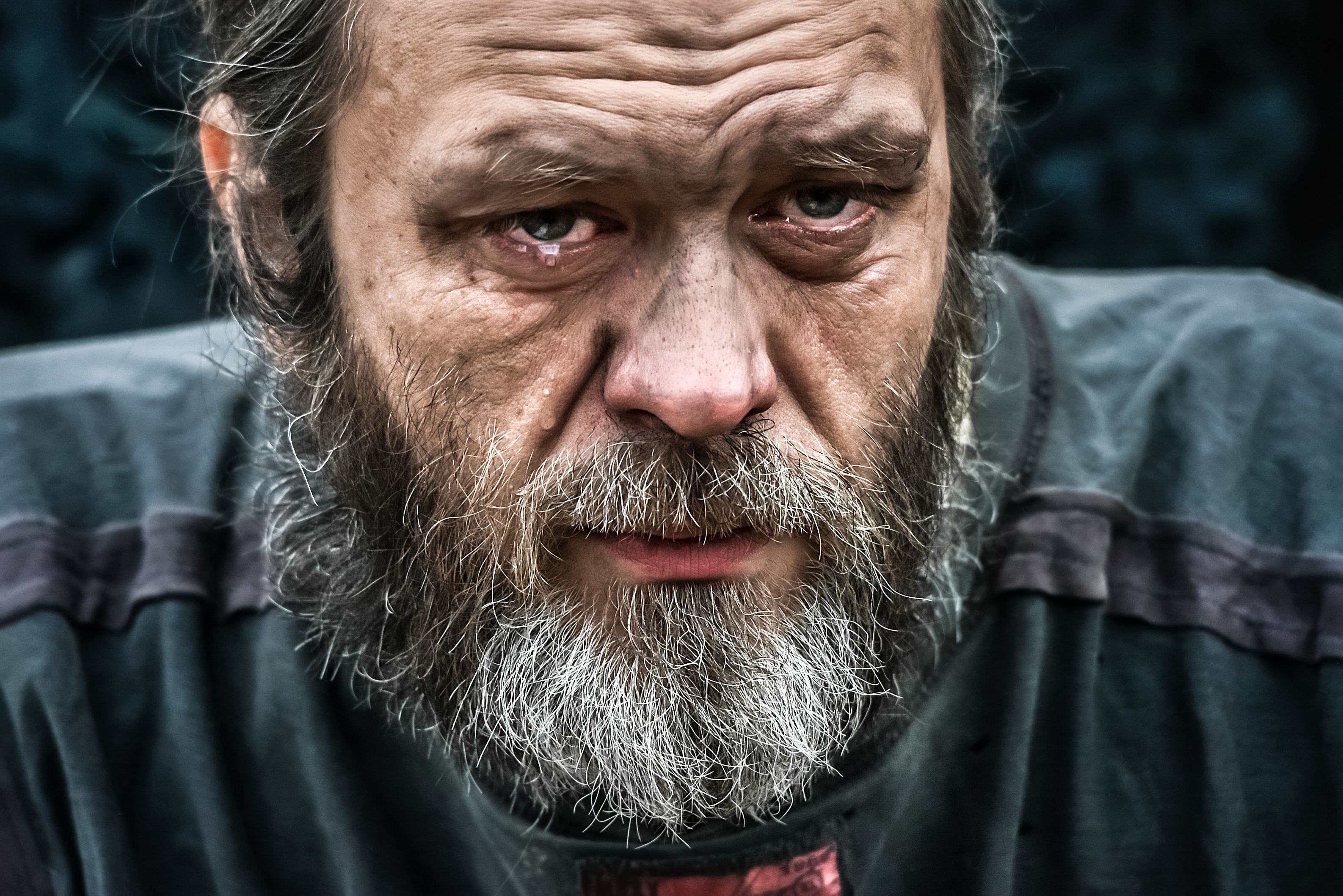Crying homeless man | Shutterstock