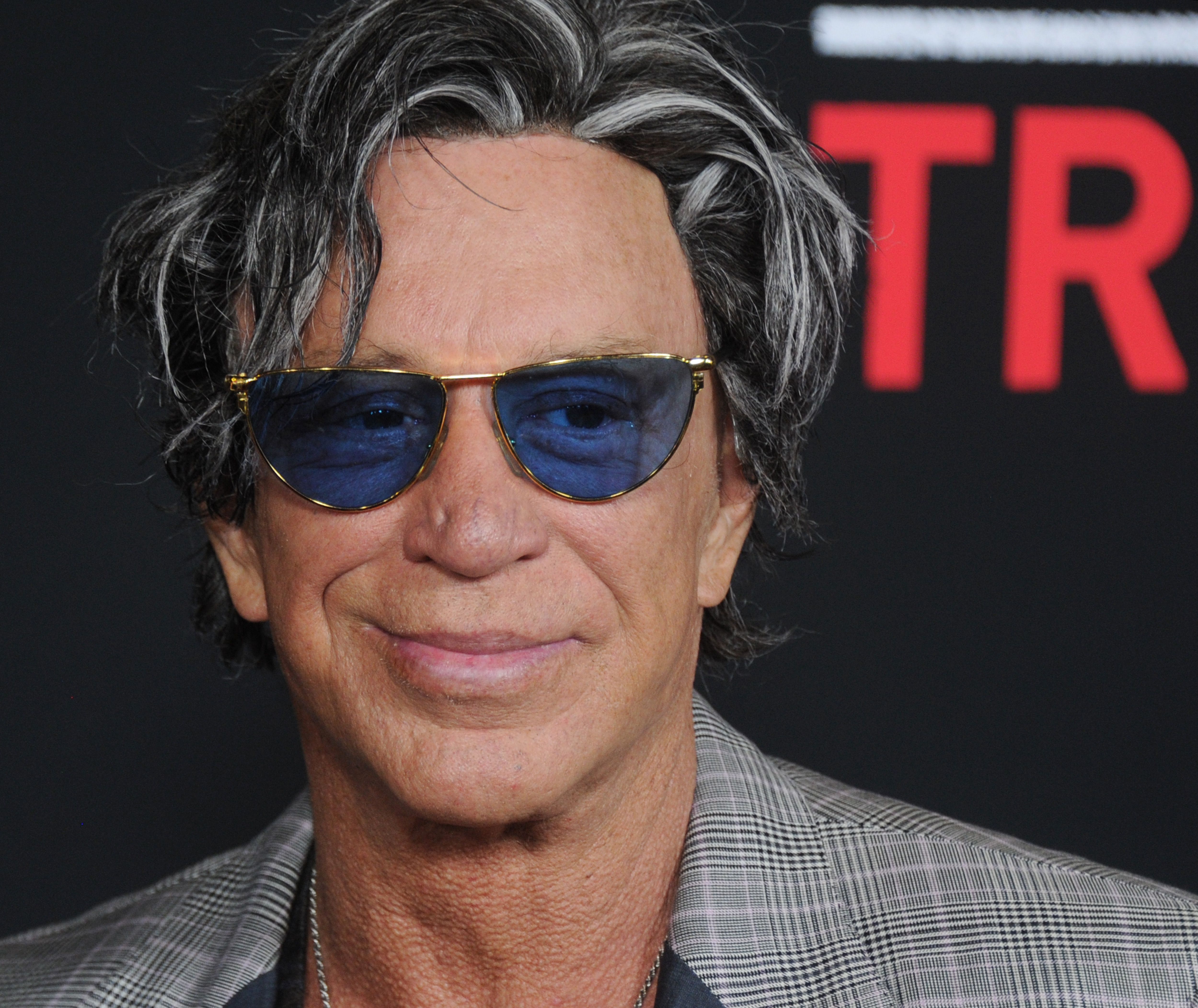 Mickey Rourke during the premiere of Open Road's "Triple 9" at Regal Cinemas L.A. Live on February 16, 2016 in Los Angeles, California. | Source: Getty Images