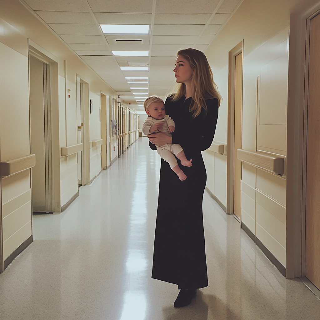 A woman standing in a hospital | Source: Midjourney