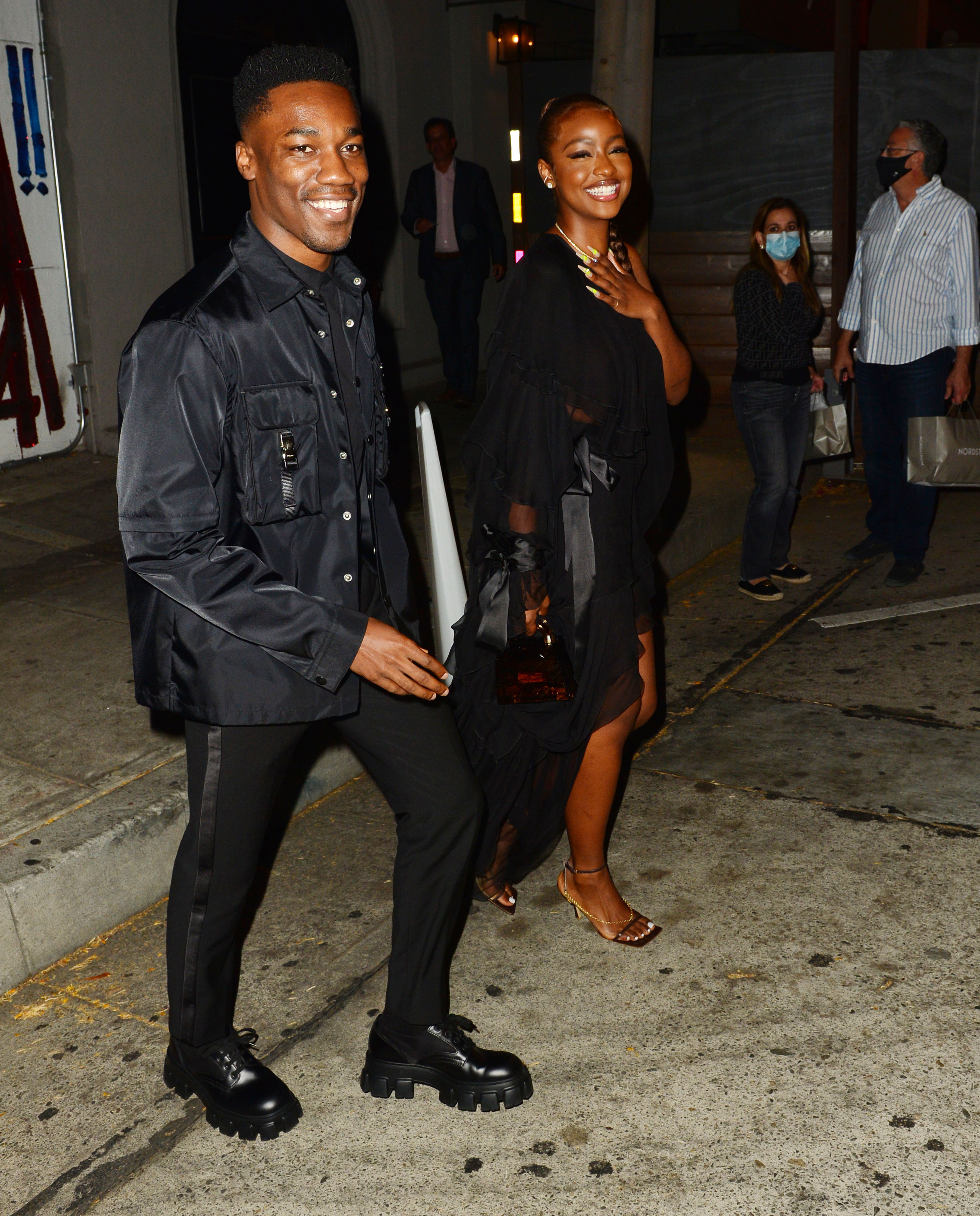Singers Justine Skye and Giveon spotted on June 9, 2021 in Los Angeles | Source: Getty Images