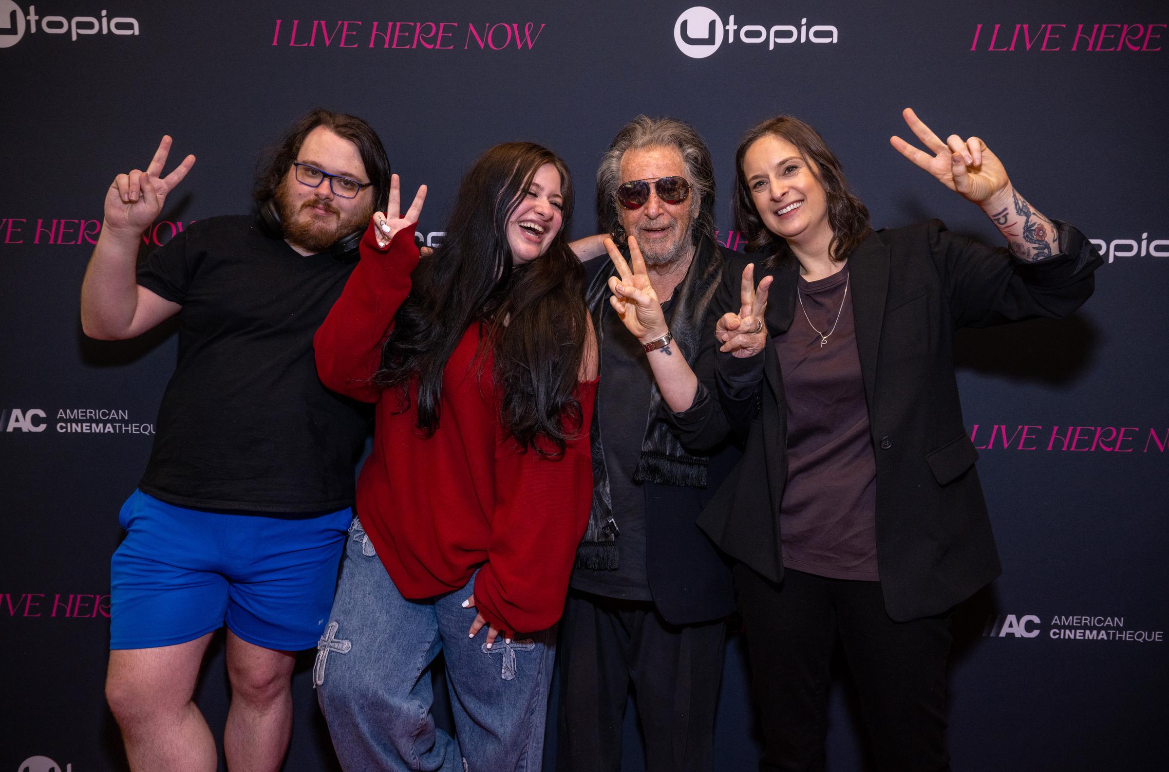 Anton, Olivia, Al and Julie Pacino attend the "I Live Here Now" Los Angeles premiere at the Aero Theatre on March 12, 2026, in Santa Monica, California | Source: Getty Images