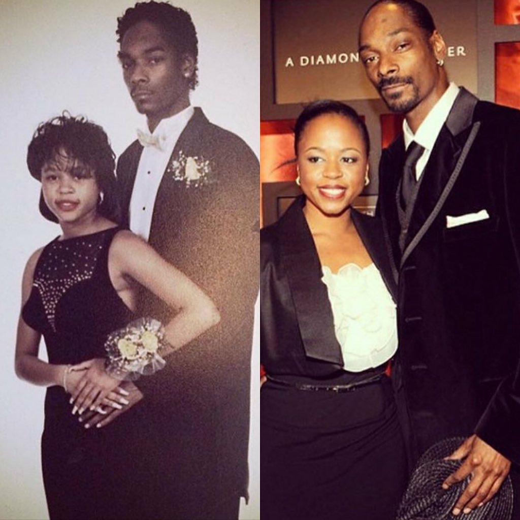 Shante Broadus and Snoop Dogg at prom | Shante Broadus and Snoop Dogg pose on the red carpet in 2020 | Source: Instagram/bosslady_ent
