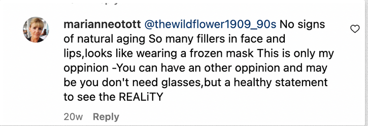 A comment on Jaclyn Smith's Instagram post | Source: Instagram.com/Jaclyn Smith