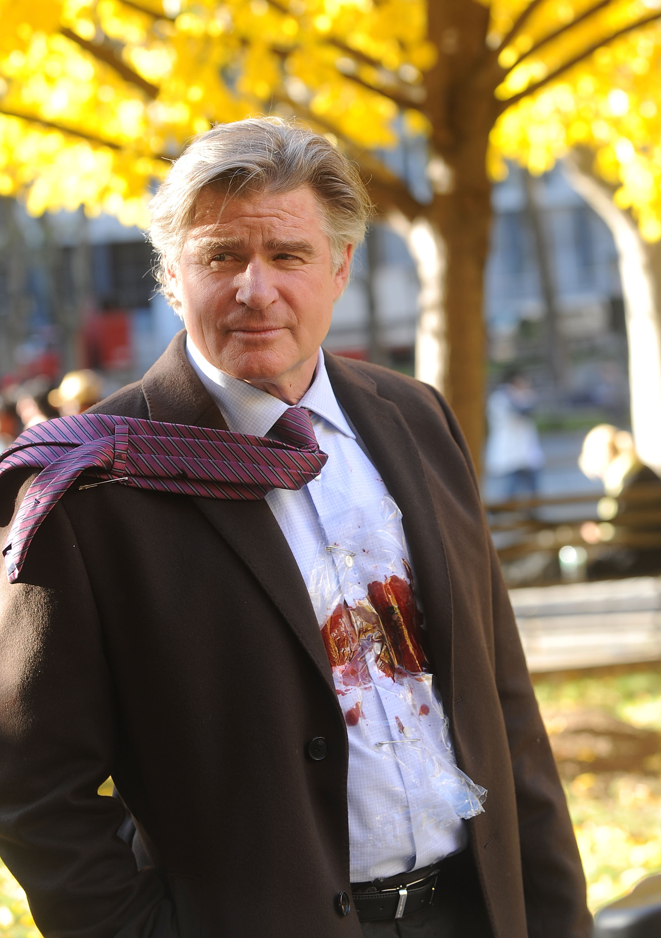 Treat Williams on the set of "Law & Order SVU" on November 9, 2011 | Source: Getty Images
