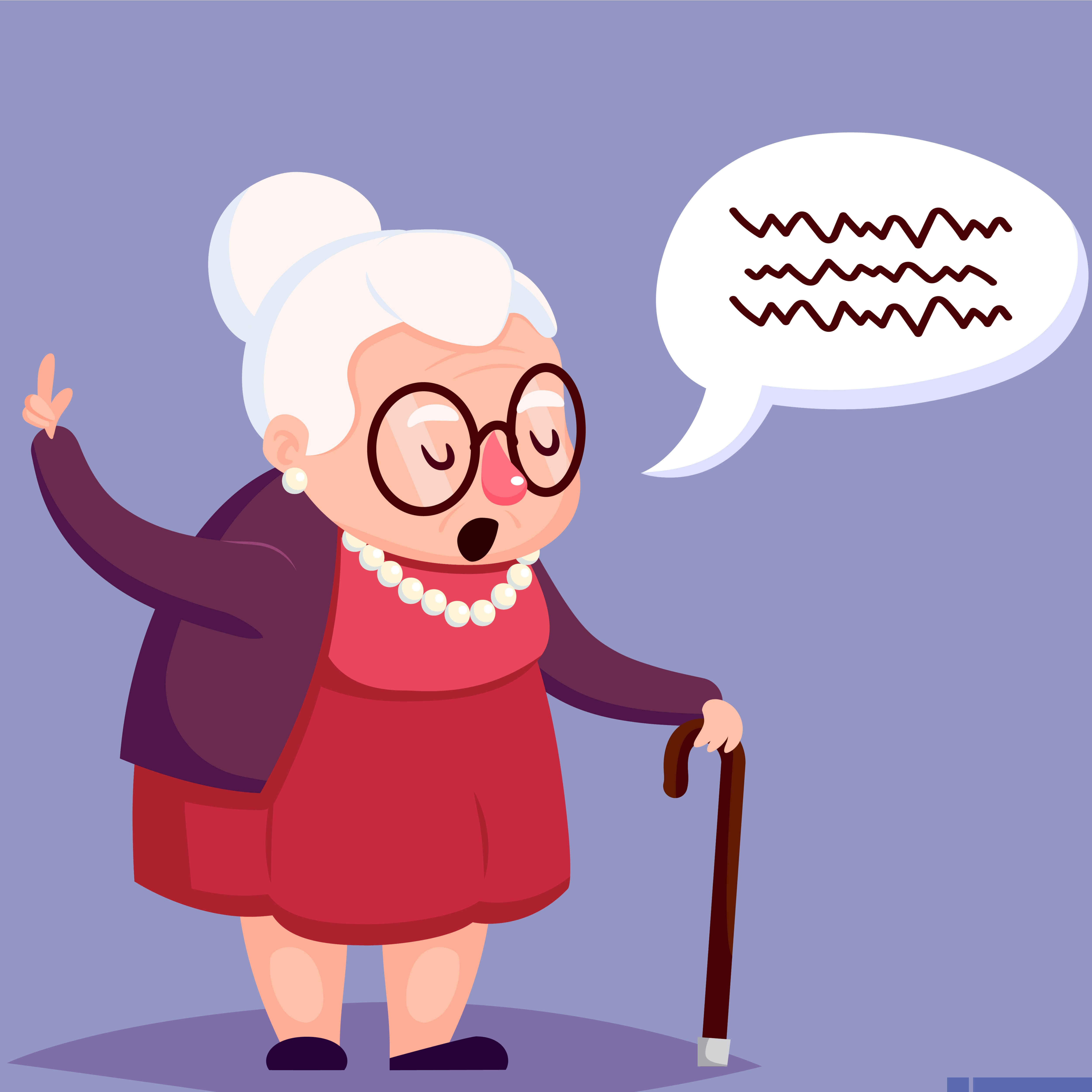 Senior lady with glasses talking | Source: Shutterstock
