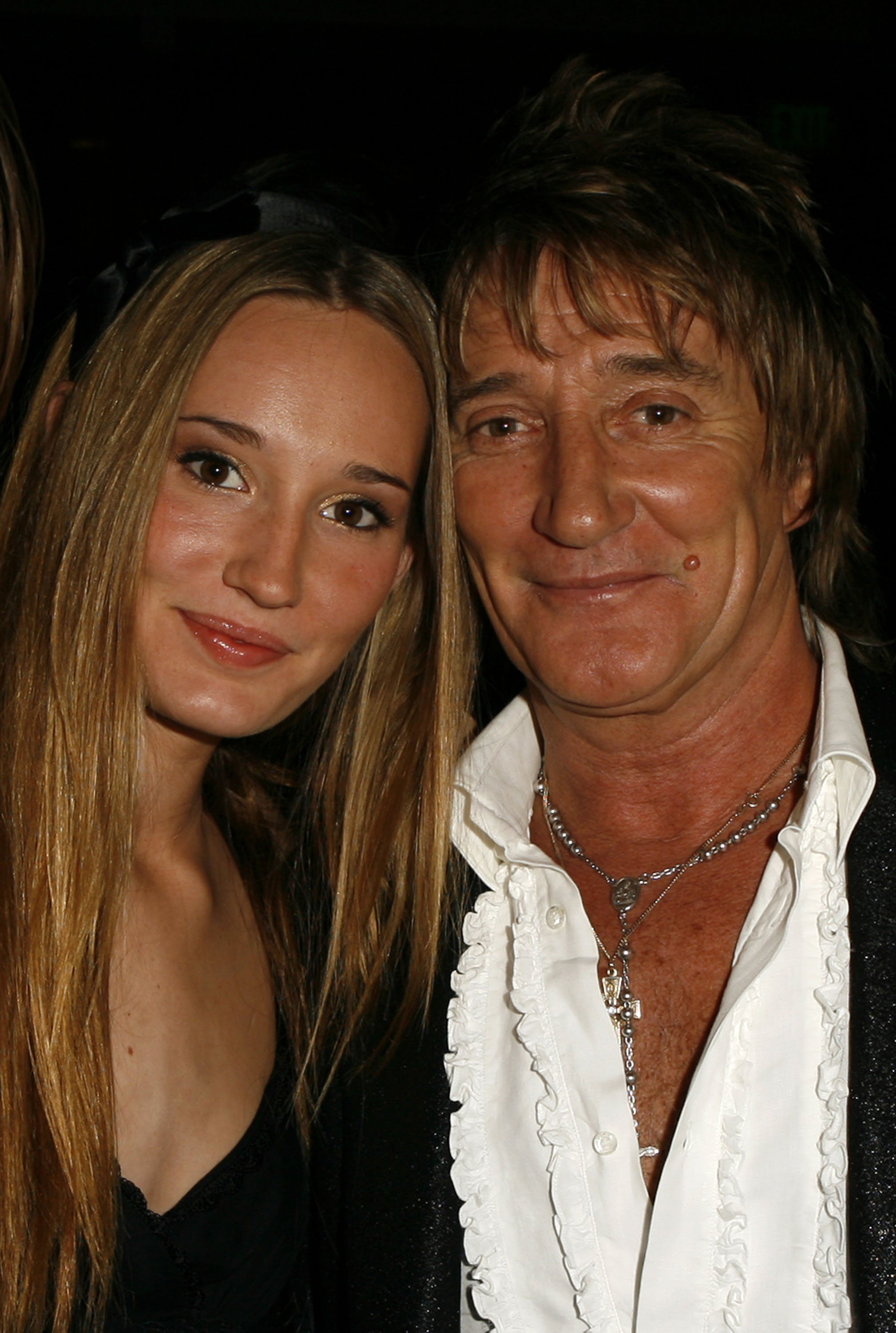 Ruby and Rod Stewart during Clive Davis Pre-Grammy Awards Party in Beverly Hills, California on February 7, 2006 | Source: Getty Images