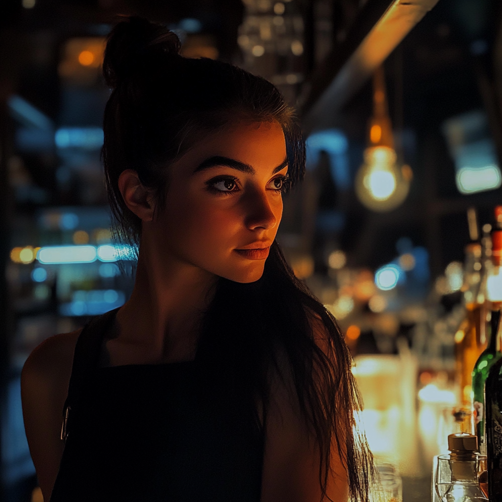 A bartender with a ponytail | Source: Midjourney