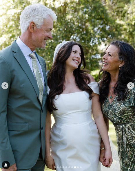 Scott Fisher, Morgan Eastwood and Dina Ruiz during the wedding, dated June 18, 2024 | Source: Instagram/morganeastwood