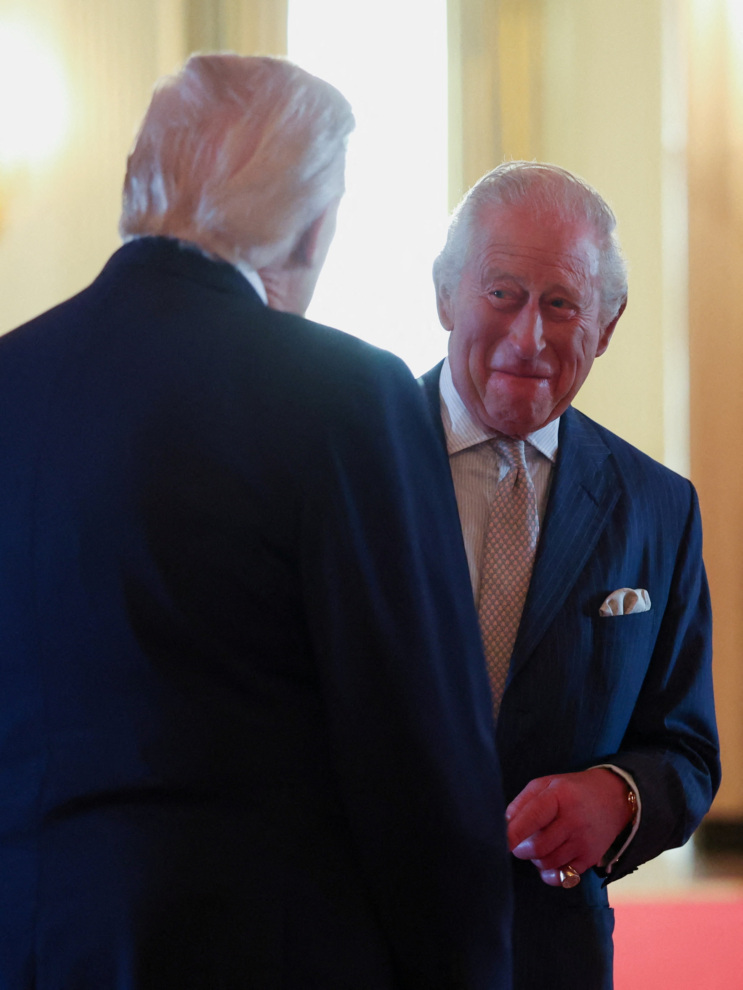 King Charles III smiles as he speaks with Donald Trump on April 27, 2026 | Source: Getty Images