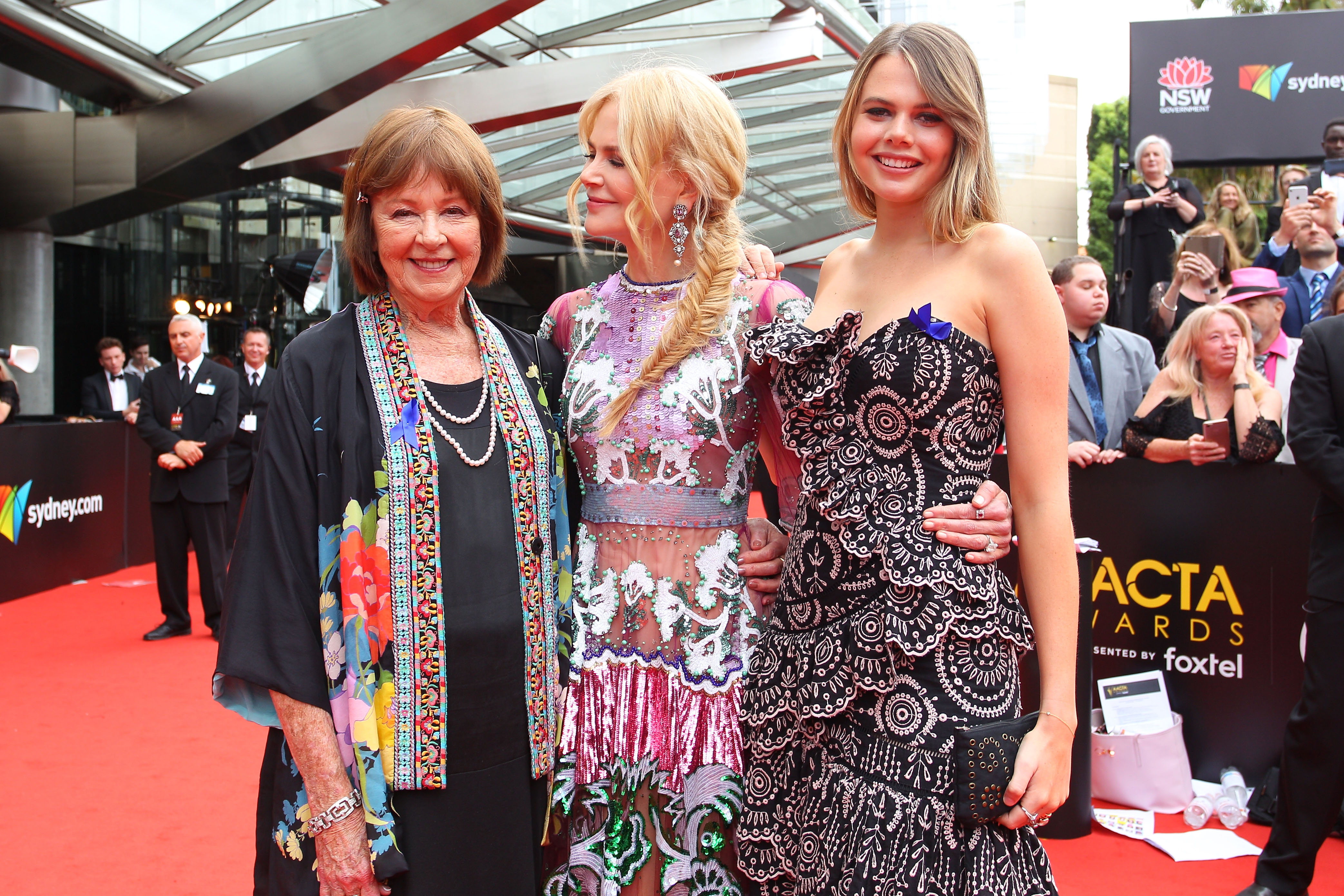 Janelle Ann Kidman, Nicole Kidman, and Lucia Hawley on December 5, 2018, in Sydney, Australia | Source: Getty Images